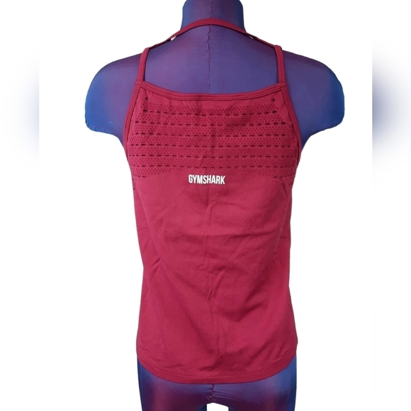 Gymshark Energy Seamless Loose Vest Cranberry Size Small / Medium Women's - Picture 4 of 8